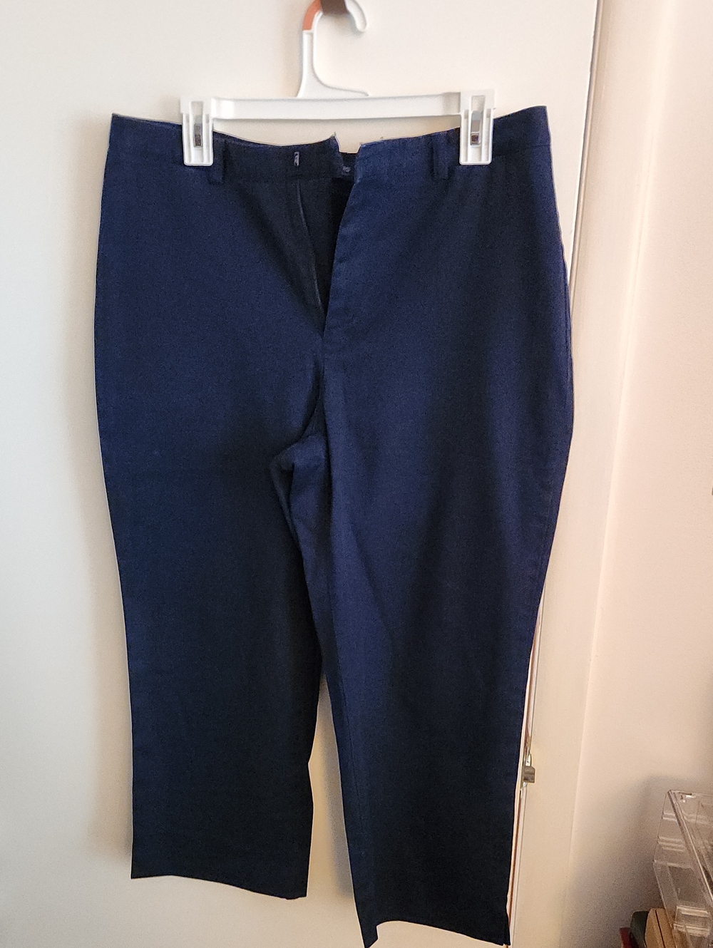 Womens Dockers Navy Straight-Leg Chinos Size 12